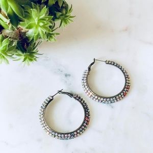 Glittery Hoop Earrings